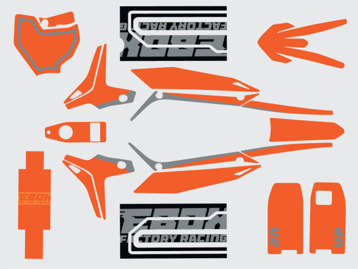 Electric pit bikes and ATVs EBOX V2 Graphics Orange